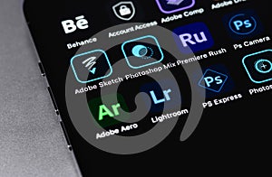 Adobe services mobile apps on screen
