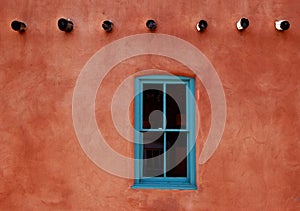 Adobe with Turquoise Window