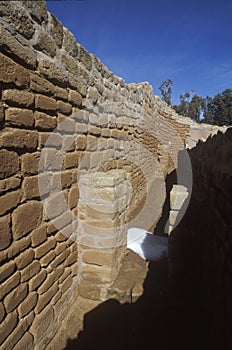 An adobe wall at Cliff Canyon Sun Temple, Mesa Verde, CO