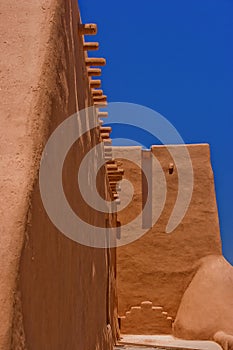 Adobe walls of San Francisco de Asis Church photo