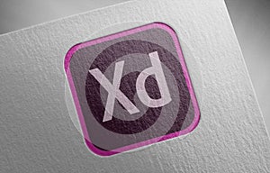 Adobe-xd-1_1 on paper texture