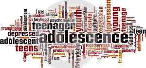 Adolescence word cloud