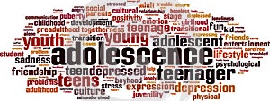 Adolescence word cloud