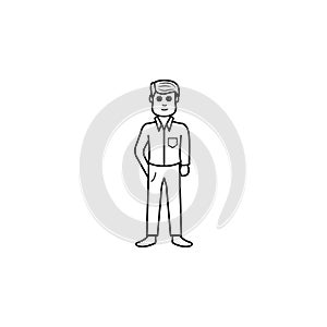 adolescent boyhood icon. Element of generation icon for mobile concept and web apps. Thin line icon for website design and develo