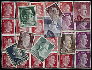 Adolf Hitler post stamps