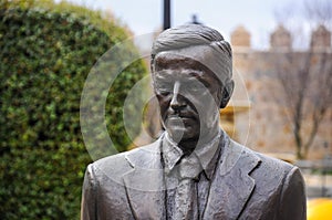 Adolfo Suarez statue in the city of Avila, Spain photo