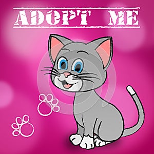 Adopt Cat Indicates Adoption Felines And Pet