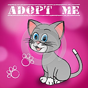 Adopt Cat Indicates Adoption Felines And Pet photo