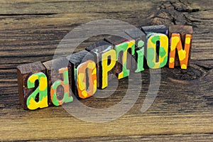 Adoption children animal shelter provide home and family love