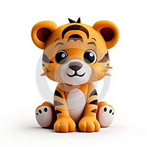 Adorable 3d Tiger Cub Toy Model For Little Children To Play With