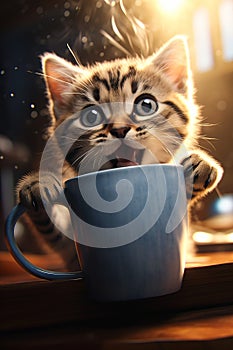 The Adorable Adventures of a Curious Kitty Cat Kitten: Tea Time