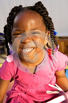 Adorable african american girl