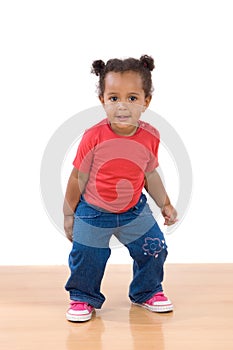 Adorable african baby dancing