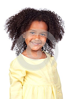 Adorable african little girl with beautiful hairst
