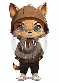 Adorable Anthro Adventures: A Cartoon Cat\'s Hoodie Journey with