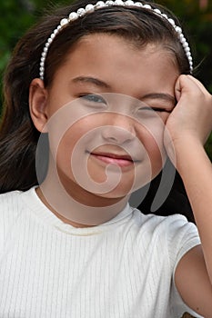 An Adorable Asian Female Adolescent Closeup