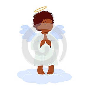 Adorable Baby Angel Character With Cherubic Features, Heavenly Presence, And Tiny Wings, Radiating Innocence photo