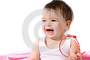 Adorable baby girl laughing