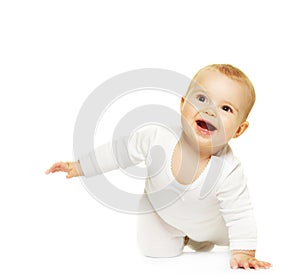 Adorable baby isolated on white