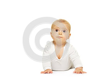 Adorable baby isolated on white background