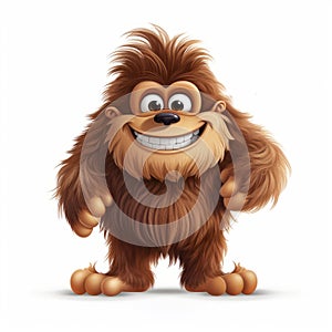 Adorable Bigfoot Clip Art With Tall Lanky Body And Fuzzy Fur