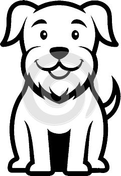 Adorable black dog stencil for creative projects.