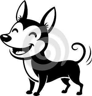 Adorable black dog stencil for creative projects.