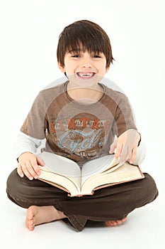 Adorable Boy with Book