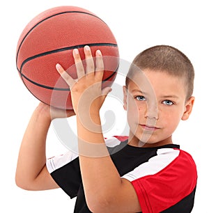 Adorable Boy Child Basketball Player in Uniform