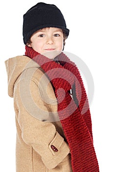 Adorable boy dress for the winter