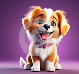 Adorable Canine Companion: Exquisite 3D Illustrati