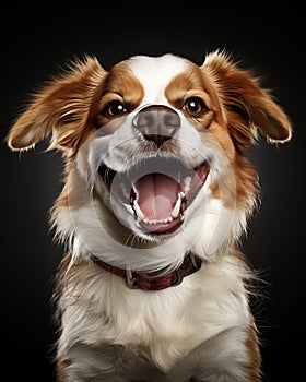 Adorable canine with hilarious and expressive close-up - funny dog portrait for lighthearted moments