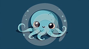 Adorable Cartoon Octopus
