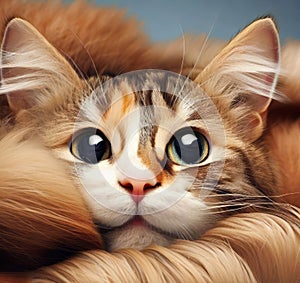 Cat with Wide Eyes photo