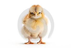 Adorable Chicks Isolated on White Background