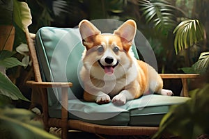 adorable corgi in hawai and relax on the beach to enjoy