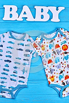 Adorable cotton baby bodysuits.