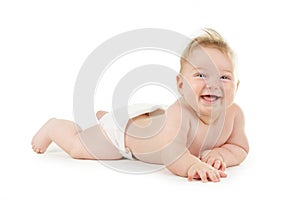 Adorable crawling baby