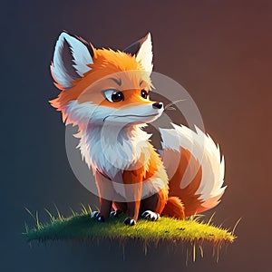 An adorable cunning and captivating fox with a bushy tail.