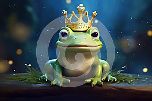 Adorable Cute frog prince. Generate Ai