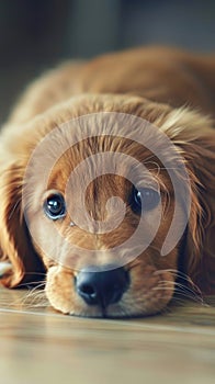 Adorable Dog Wallpaper with Plain Background. High Detail Design Concept photo