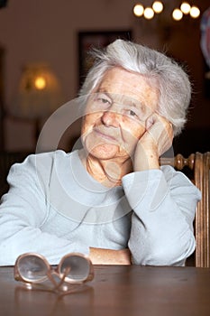 Adorable elderly woman