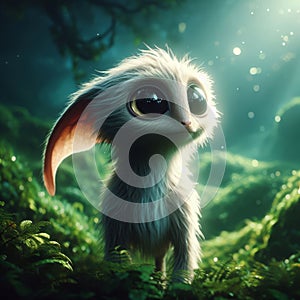 Adorable Fantasy Creature in Mystic Forest