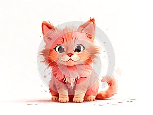 A pink kitten
