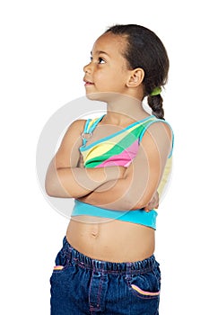 Adorable girl thinking