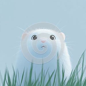 Adorable Hamster Close-Up with Curious Eyes photo