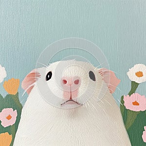 Adorable Hamster Close-Up with Curious Eyes photo
