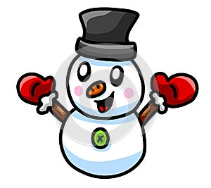 Adorable Happy Baby Snowman