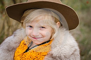 Adorable happy smiling girl portrait