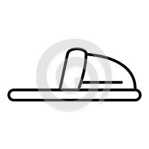 Adorable home slippers icon outline vector. Residence indoor